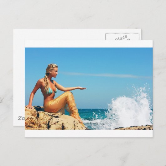 Zeemeermin Briefkaart (Voorkant / Achterkant)