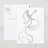 Zeemeermin Briefkaart (Voorkant / Achterkant)