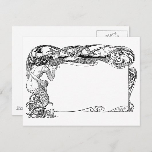 Zeemeermin Briefkaart (Voorkant / Achterkant)