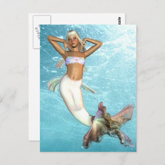  Zeemeermin Briefkaart (Voorkant / Achterkant)