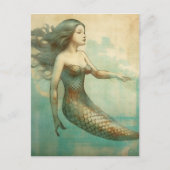 Zeemeermin Briefkaart (Voorkant)