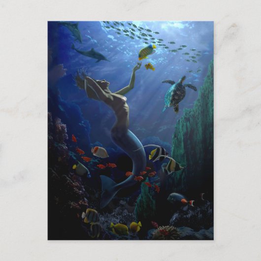 Zeemeermin Briefkaart (Voorkant)