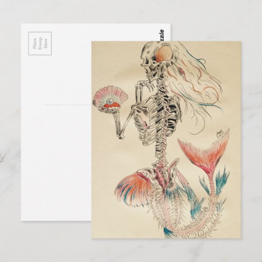 Zeemeermin Briefkaart (Voorkant / Achterkant)