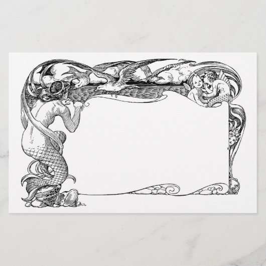 Zeemeermin Briefpapier (Voorkant)