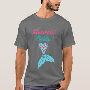 Zeemeermin Bruid, zeemeermin, bruid, Grappige vrij T-shirt