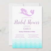 Zeemeermin bruids douche uitnodiging (Voorkant)