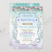 Zeemeermin Bruids Douche Uitnodiging Strand Ocean  (Voorkant / Achterkant)