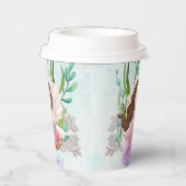 Zeemeermin (Brunette) in Oyster Shell Paper Cups Papieren Bekers (Rechts)