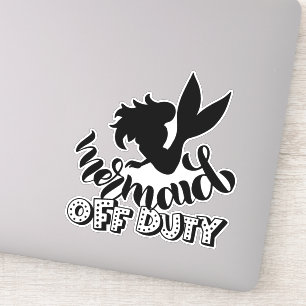 Zeemeermin buiten dienst Funny Beach Sticker