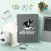 Zeemeermin buiten dienst Funny Beach  Sticker (iPad Cover)