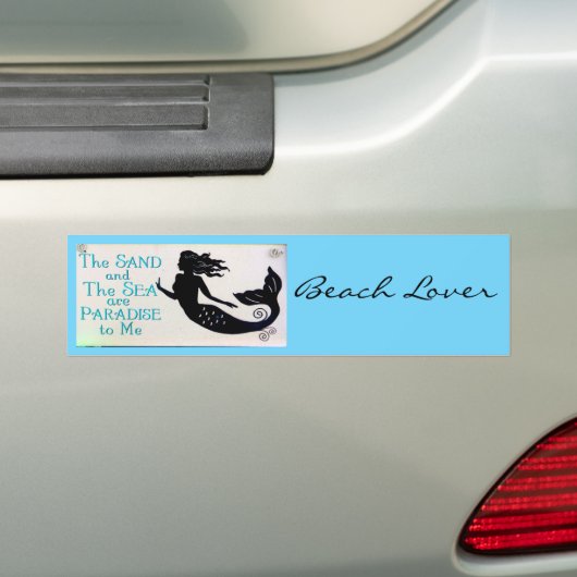 zeemeermin bumpersticker (Op auto)