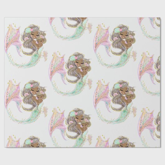 zeemeermin cadeaupapier (Vlak)