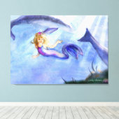 Zeemeermin Canvas afbeelding (Insitu (Houten vloer))