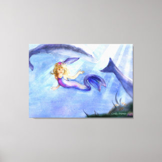 Zeemeermin Canvas afbeelding Afdruk