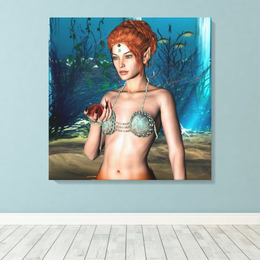 Zeemeermin Canvas Afdruk (Insitu (Houten vloer))