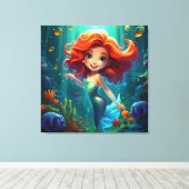 Zeemeermin Canvas Afdruk (Insitu (Houten vloer))