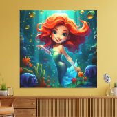Zeemeermin Canvas Afdruk (Insitu (Woonkamer))