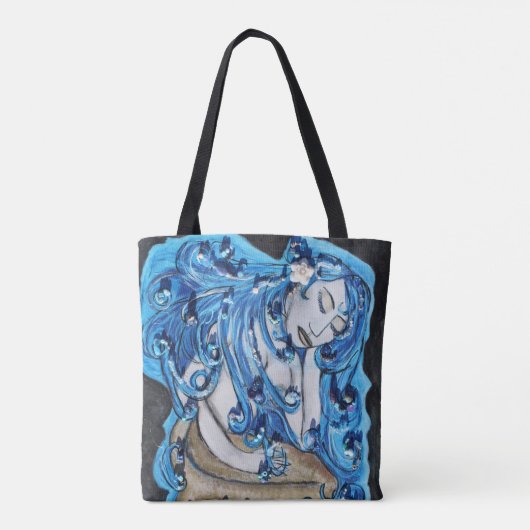 Zeemeermin Canvas tas () (Achterkant)