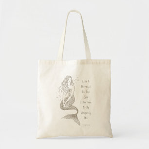 Zeemeermin Canvas tas met uniek ritme