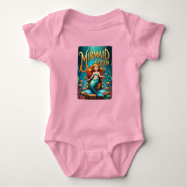  Zeemeermin Cartoon Baby Retro Oceaan Meisjes Romper