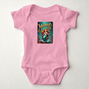 Zeemeermin Cartoon Baby Retro Oceaan Meisjes Romper