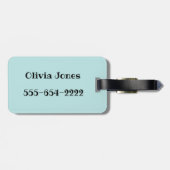 Zeemeermin Cat Gepersonaliseerd Bagagelabel (Achterkant horizontaal)