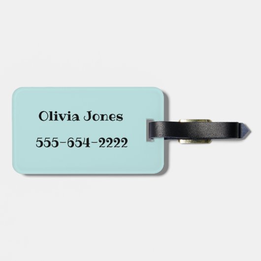 Zeemeermin Cat Gepersonaliseerd Bagagelabel (Achterkant horizontaal)