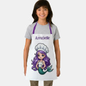  zeemeermin chef met Paarse haar Schort (Insitu)