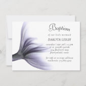 Zeemeermin Chic | Dusty Lavender Paarse doopsel Kaart (Voorkant)