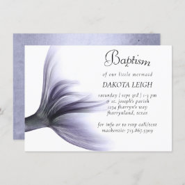 Zeemeermin Chic | Dusty Lavender Paarse doopsel Kaart