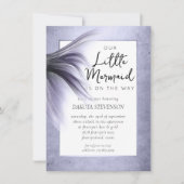 Zeemeermin Chic | Stoffelijk Lavendel Paarse Baby  Kaart (Voorkant)