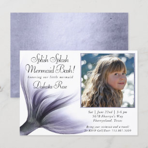 Zeemeermin Chic   Stoffige Lavendel Paarse Splish  Kaart