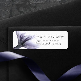 Zeemeermin Chic Tail | Dusty Lavendel Paarse Adres Etiket