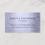 Zeemeermin Chic Tail | Dusty Lavendel Paarse brand Visitekaartje (Achterkant)