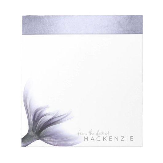 Zeemeermin Chic Tail | Dusty Lavendel Paarse Custo Notitieblok (Voorkant)