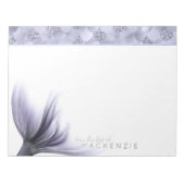 Zeemeermin Chic Tail | Dusty Lavendel Paarse Custo Notitieblok (Voorkant)