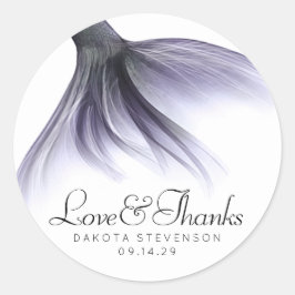 Zeemeermin Chic Tail | Lavendel Paarse dank u Ronde Sticker