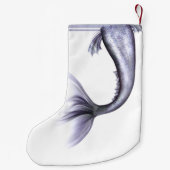 Zeemeermin Chic Tail | Stoffige lavendel Paarse gl Kleine Kerstsok (Achterkant)