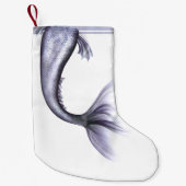 Zeemeermin Chic Tail | Stoffige lavendel Paarse gl Kleine Kerstsok (Voorkant)