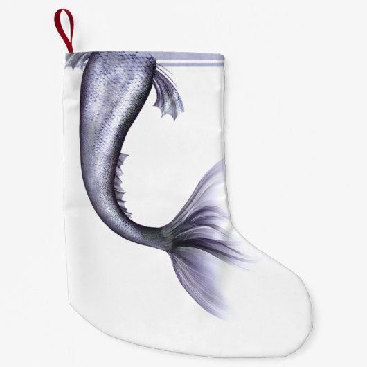 Zeemeermin Chic Tail | Stoffige lavendel Paarse gl Kleine Kerstsok (Voorkant)