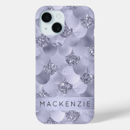 Zeemeermin chique schalen | Dusty Lavendel Paarse  iPhone 15 Case