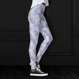 Zeemeermin chique schalen Stoffige Lavendel Paar Leggings