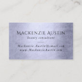 Zeemeermin chique schalen | Stoffige Paarse Lustre Visitekaartje (Achterkant)