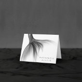 zeemeermin chroomstaart | Silver Faux Shimmer Cust Bedankkaart