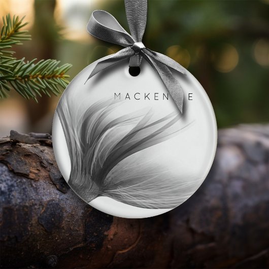 zeemeermin chroomstaart | Silver Faux Shimmer Cust Keramisch Ornament