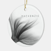 zeemeermin chroomstaart | Silver Faux Shimmer Cust Keramisch Ornament (Links)