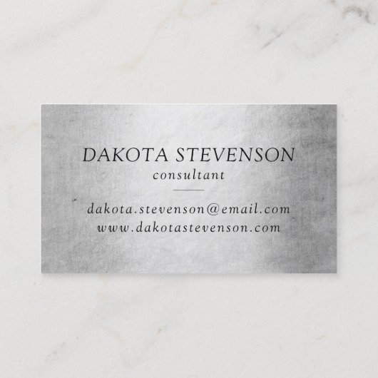 zeemeermin chroomstaart | Silvery Faux Shine Brand Visitekaartje (Achterkant)