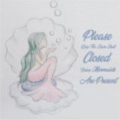 Zeemeermin Clam Shell Toilet Sticker (Voorkant)