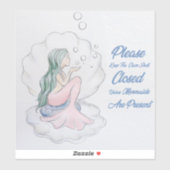 Zeemeermin Clam Shell Toilet Sticker (Vel)
