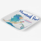 Zeemeermin cocktail minimalistische strand vrijgez papieren bordje (Gebogen)